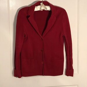 Maroon Cotton Cardigan /Blazer with Pockets
